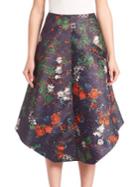 Cedric Charlier Floral Print Midi Skirt