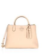 Tory Burch Mcgraw Triple Compartment Leather Satchel