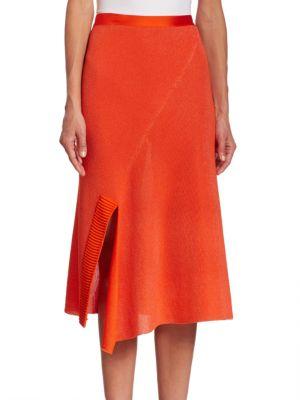 Victoria Beckham Solid Cotton-blend Skirt