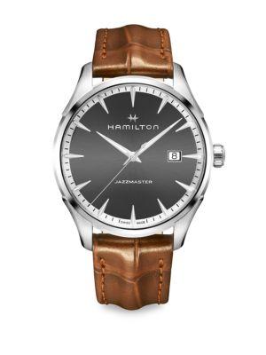 Hamilton Jazzmaster Leather-strap Watch