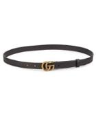 Gucci Marmont Leather Logo Belt