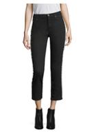 Ag Jeans Isabelle Stud High-rise Cropped Jeans