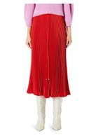 Tibi Mendini Plisse Pleated Midi Skirt
