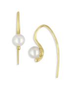 Majorica 6mm Organic Pearl Threader Earrings