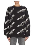 Balenciaga Logo Jacquard Crewneck Sweater