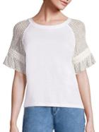 See By Chloe Lace Sleeve T-shirt
