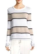 Peserico Sparkle Stripe Pullover Sweatshirt