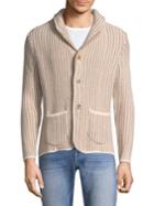 Isaia Stripe Buttoned Cardigan