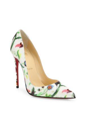 Christian Louboutin So Kate 120 Mosaic Patent Leather Pumps