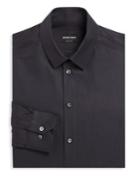 Giorgio Armani Textured Chevron Regular-fit Dress Shirt
