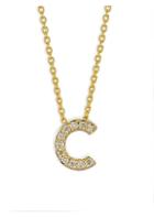 Roberto Coin Tiny Treasures 18k Yellow Gold & Diamond Letter C Necklace