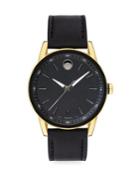 Movado Museum Sport Leather Band Analog Watch