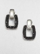 John Hardy Classic Chain Black Sapphire & Sterling Silver Doorknocker Earrings