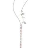 Meira T White Topaz, Diamond & 14k White Gold Bar Pendant Necklace