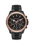 Michael Kors Theroux Chronograph Black Stainless Steel Bracelet Watch