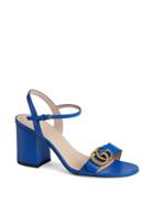 Gucci Marmont Gg Ankle-strap Leather Sandals