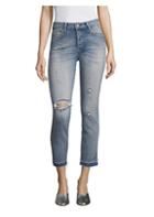 Amo Babe High-rise Distressed Ankle Jeans