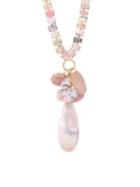 Nest Pink Opal And Mother-of-pearl Pendant Necklace