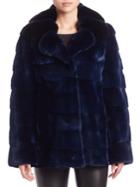 The Fur Salon Chinchilla & Sheared Mink Fur Coat