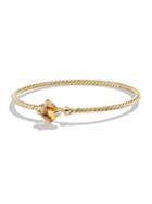 David Yurman Chatelaine Diamond & Citrine Cabled 18k Gold Bracelet