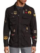 John Varvatos Patch Cotton Blend Jacket