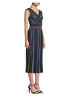 Missoni Striped Faux-wrap Midi Dress