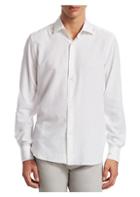 Saks Fifth Avenue Collection Tonal Seersucker Button-down Shirt