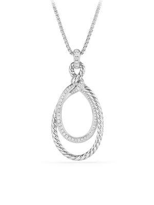 David Yurman Continuance Diamond Pendant Necklace
