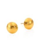 Gurhan Lentil Medium 24k Yellow Gold Button Stud Earrings