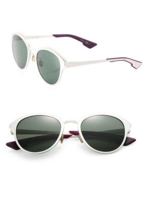 Dior 52mm Rounded Cateye Aluminum Sunglasses