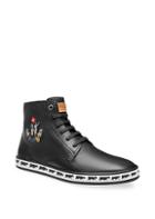 Bally Leather Embroidery High-top Sneakers