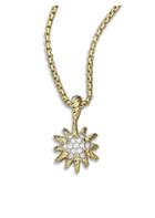David Yurman Starburst Diamond & 18k Gold Pendant Necklace