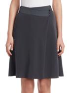 Emporio Armani Wrap-effect A-line Skirt