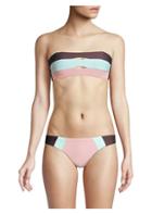 Pilyq Riviera Colorblock Bandeau Bikini Top