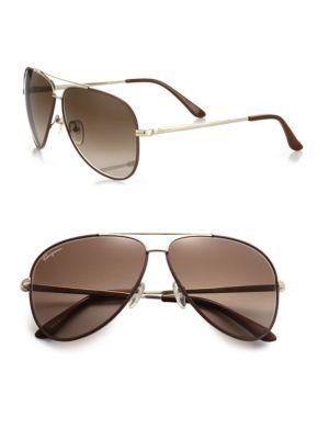 Salvatore Ferragamo Classic Aviator 60mm Sunglasses
