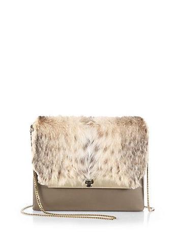 Dee Ocleppo Soho Leather & Lynx Fur Crossbody Bag