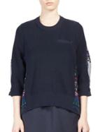 Sacai Sheer Tribal Lace-back Pullover