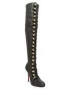 Christian Louboutin Fabiola 100 Leather Thigh High Boots