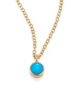 Zoe Chicco Turquoise & 14k Yellow Gold Pendant Necklace