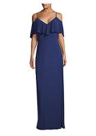 Laundry By Shelli Segal Cold-shoulder Column Gown