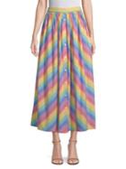 Mds Stripes Button-front Skirt