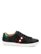 Gucci New Ace Studded Leather Low-top Sneakers