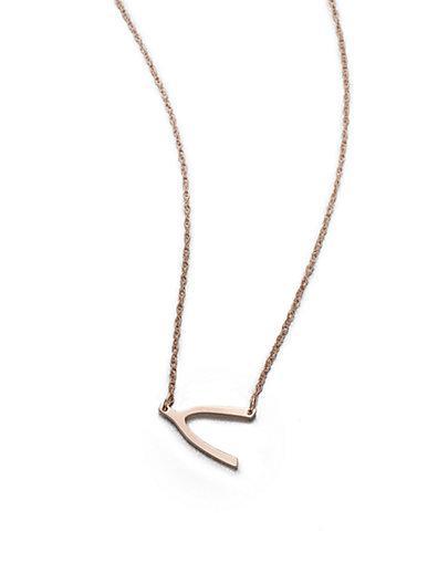 Jennifer Zeuner Jewelry Wishbone Pendant Necklace