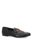 Gucci Brixton Snake Foldable Leather Loafers