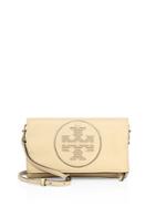 Tory Burch Perforated Logo Fold-over Leather Crossbody Bag