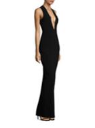 Solace London Grace Plunging V-neck Gown
