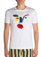 Fendi Leather Inlay Picasso Face Tee