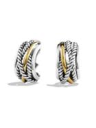 David Yurman Crossover Earrings With Gold