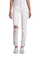 R13 Jenny Distressed High-rise Skinny Jeans