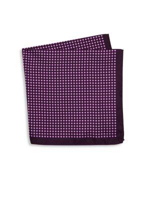 Ike Behar Geometric Silk Pocket Square